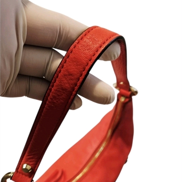 Michael Kors Rhea Medium Mandarin Leather Zip Top Shoulder Bag 30H4GEZL2L EUC - Picture 13 of 16